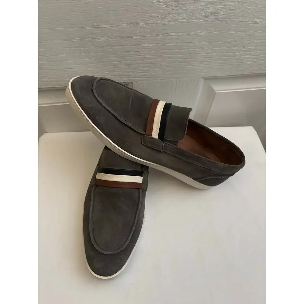 Allen Edmonds Randolph Loafers Men 11D Gray Suede Slip On Shoes